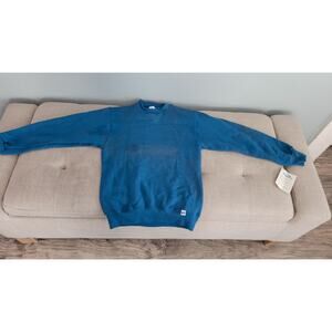 Vintage Russell Athletic Crewneck Sweatshirt Blue NWT Youth M Made In USA 90s...